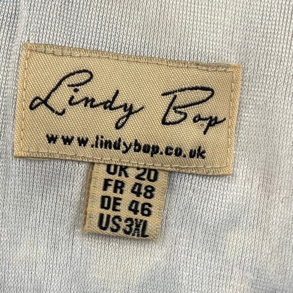 Lindy Bop Ophelia Dress Floral Print Vintage Inspired Retro Fit & Flare Blue 3XL - Picture 8 of 10